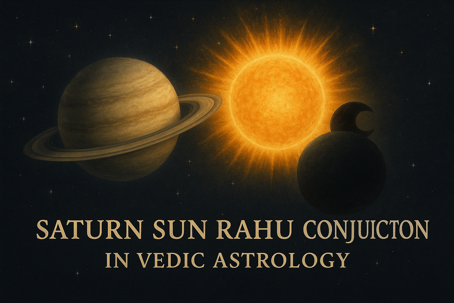 Saturn Sun Rahu Conjunction in Vedic Astrology